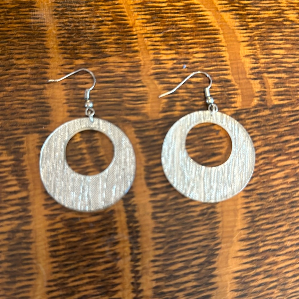Silver Circle Hoop Earrings